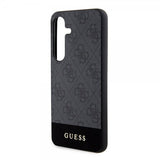 Guess Samsung Galaxy S24 Plus Cover Bottom Stripe Metal Logo Sort