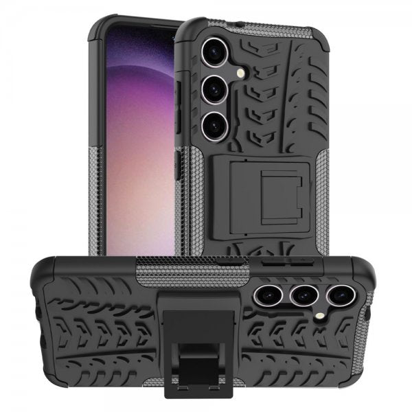 Samsung Galaxy S24 Plus Cover Dækmønster Stativfunktion Sort