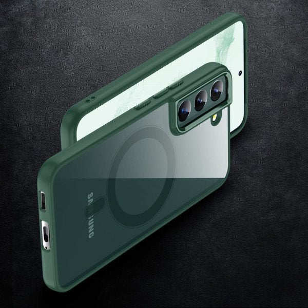 Samsung Galaxy S24 Plus Cover Farvet Kant MagSafe Grøn
