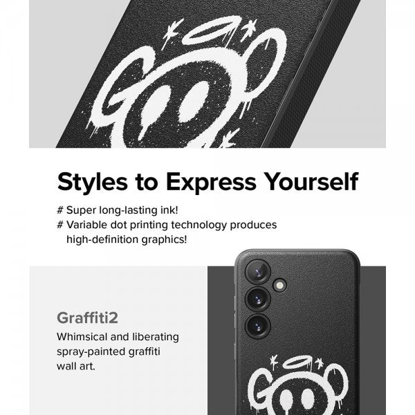 Ringke Samsung Galaxy S24 Plus Cover Onyx Design Graffiti2