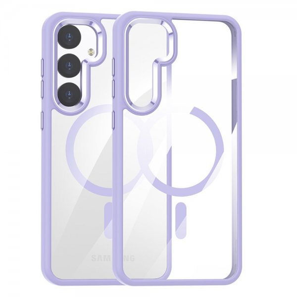 Samsung Galaxy S24 Plus Cover Forgyldt Kant MagSafe Lilla