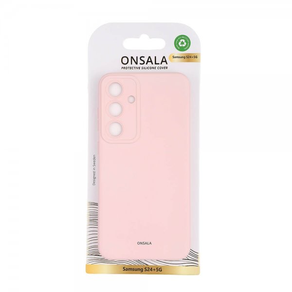 Onsala Samsung Galaxy S24 Plus Cover Silikone Chalk Pink