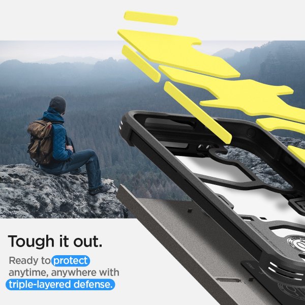 Spigen Samsung Galaxy S24 Plus Cover Tough Armor Gunmetal