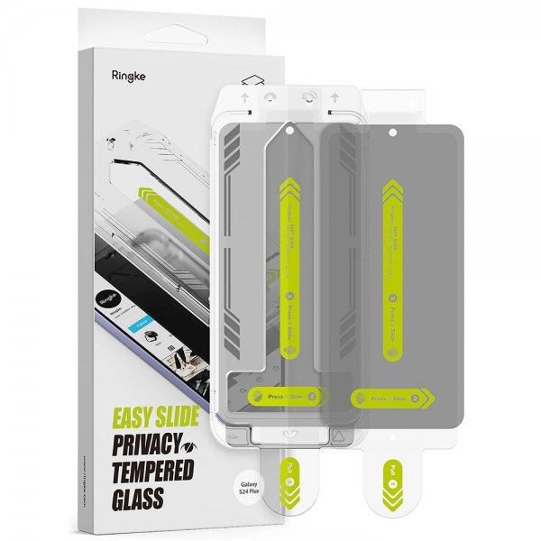 Ringke Samsung Galaxy S24 Plus Skærmbeskyttelse Easy Slide Privacy 2-pak