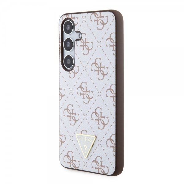 Guess Samsung Galaxy S24 Cover 4G Print Grained Hvid