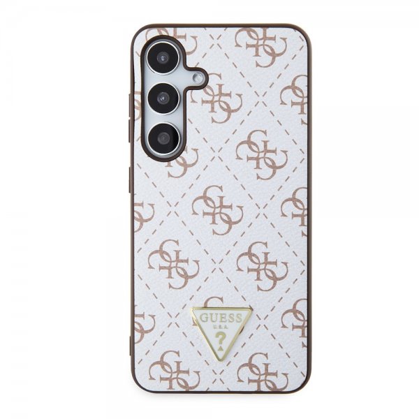 Guess Samsung Galaxy S24 Cover 4G Print Grained Hvid