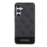 Guess Samsung Galaxy S24 Skal Bottom Stripe Metal Logo Sort