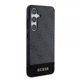 Guess Samsung Galaxy S24 Skal Bottom Stripe Metal Logo Sort