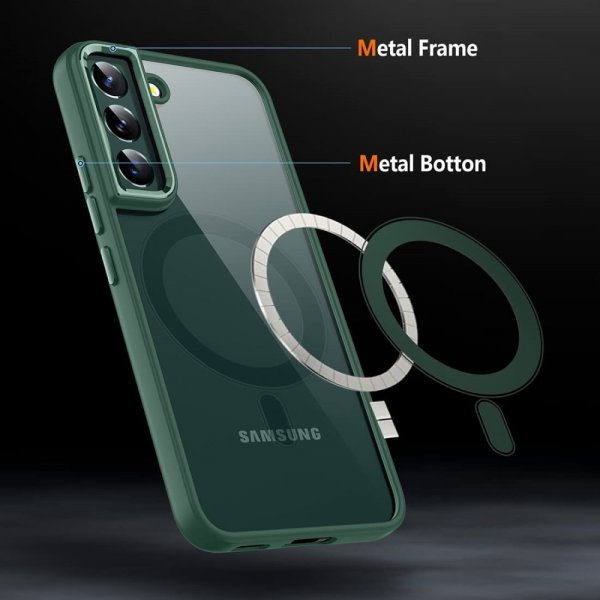 Samsung Galaxy S24 Cover Farvet Kant MagSafe Grøn