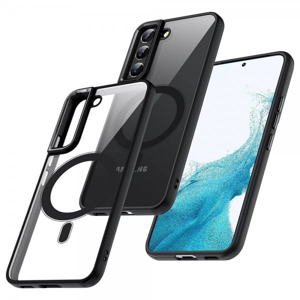 Samsung Galaxy S24 Cover Farvet Kant MagSafe Sort