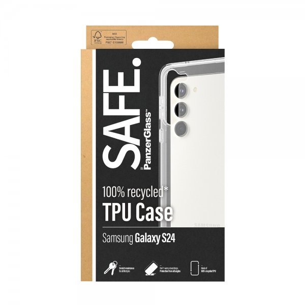 SAFE by PanzerGlass Samsung Galaxy S24 Cover Soft TPU Etui Transparent