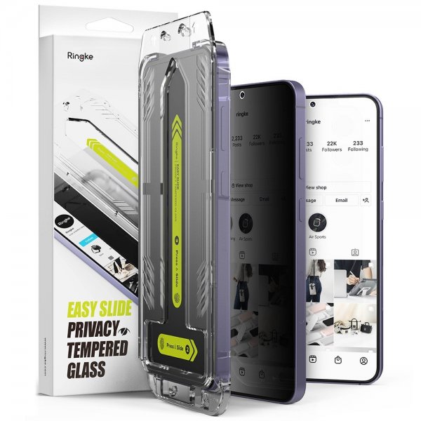 Ringke Samsung Galaxy S24 Skærmbeskyttelse Easy Slide Privacy 2-pak