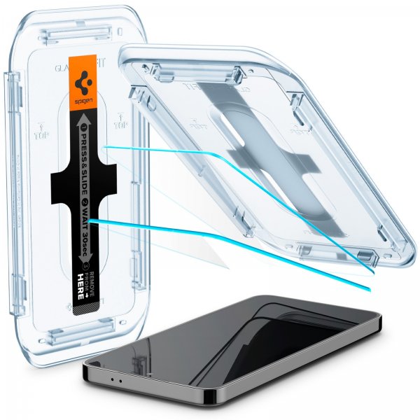 Spigen Samsung Galaxy S24/Galaxy S25 Skærmbeskyttelse GLAS.tR EZ Fit 2-pak