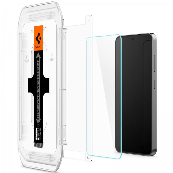 Spigen Samsung Galaxy S24/Galaxy S25 Skærmbeskyttelse GLAS.tR EZ Fit 2-pak