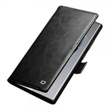 Qialino Samsung Galaxy S24 Ultra Etui Ægte læder Kortlomme Sort
