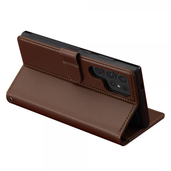 Lc.Imeeke Samsung Galaxy S24 Ultra Cover med aftageligt etui L2 Series MagSafe Brun