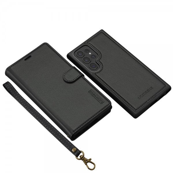 Lc.Imeeke Samsung Galaxy S24 Ultra Etui med Aftageligt Cover L2 Series MagSafe Sort