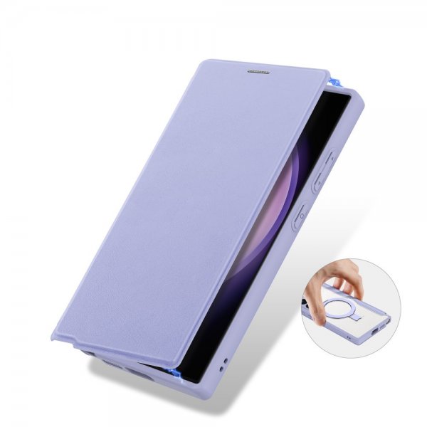Dux Ducis Samsung Galaxy S24 Ultra Cover Skin X Pro Series Kickstand MagSafe Lilla