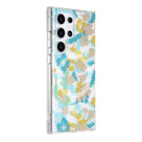 Samsung Galaxy S24 Ultra Cover Blomstermønster MagSafe Turkis