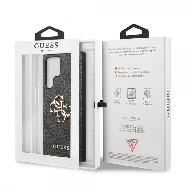 Guess Samsung Galaxy S24 Ultra Cover 4G Metal Logo Sort