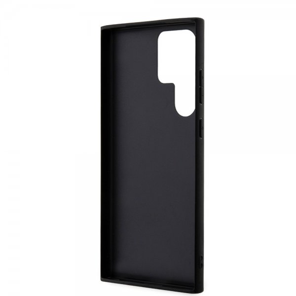 Guess Samsung Galaxy S24 Ultra Cover Bottom Stripe Metal Logo Sort