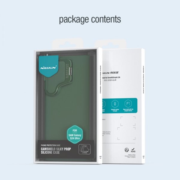 Nillkin Samsung Galaxy S24 Ultra Cover CamShield Silky Prop Grøn