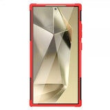 Samsung Galaxy S24 Ultra Cover Dækmønster Stativfunktion Rød