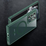 Samsung Galaxy S24 Ultra Cover Farvet Kant MagSafe Grøn