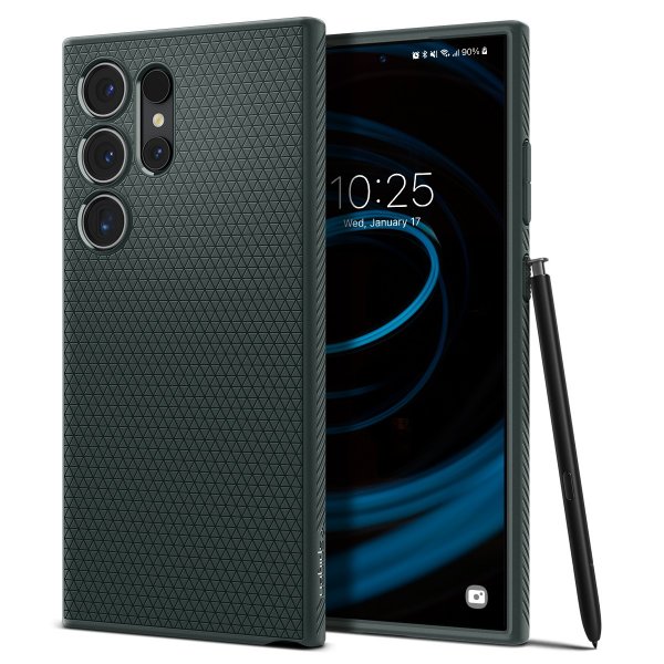 Spigen Samsung Galaxy S24 Ultra Cover Liquid Air Abyss Green