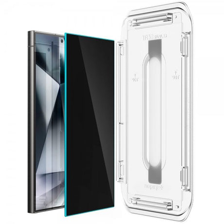Spigen Samsung Galaxy S24 Ultra Skærmbeskytter GLAS.tR EZ Fit Privacy 2-pak