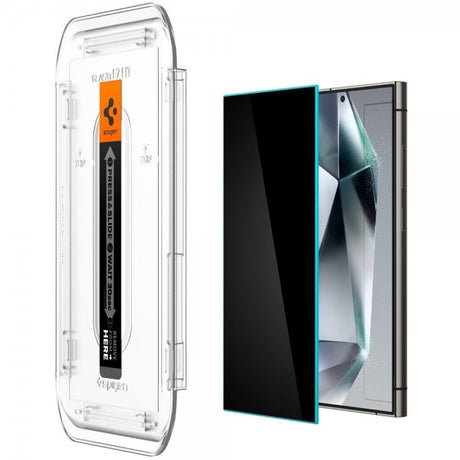 Spigen Samsung Galaxy S24 Ultra Skærmbeskytter GLAS.tR EZ Fit Privacy 2-pak