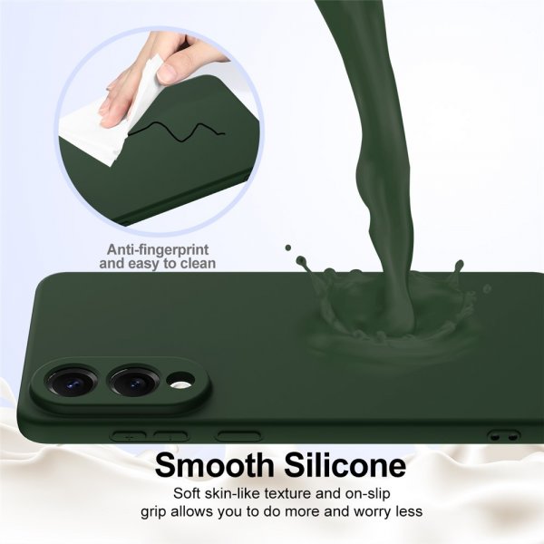 Samsung Galaxy S25 Edge Cover med Strop Silikone MagSafe Mørkegrøn