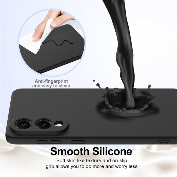 Samsung Galaxy S25 Edge Cover med Strop Silikone MagSafe Sort