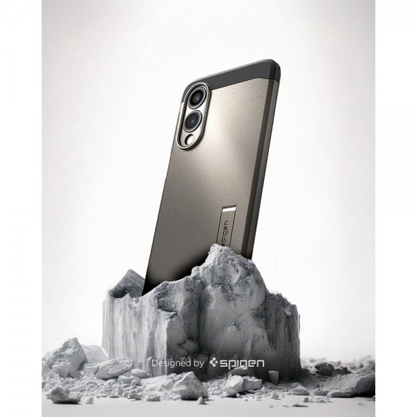 Spigen Samsung Galaxy S25 Edge Cover Tough Armor MagFit Gunmetal