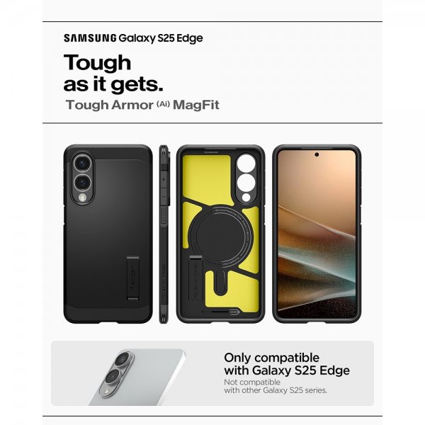Spigen Samsung Galaxy S25 Edge Cover Tough Armor MagFit Sort