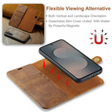 Dg.Ming Samsung Galaxy S25 FE Etui med Aftageligt Cover Brun