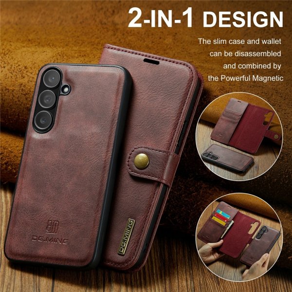 Dg.Ming Samsung Galaxy S25 FE Etui med Aftagelig Skal Rød