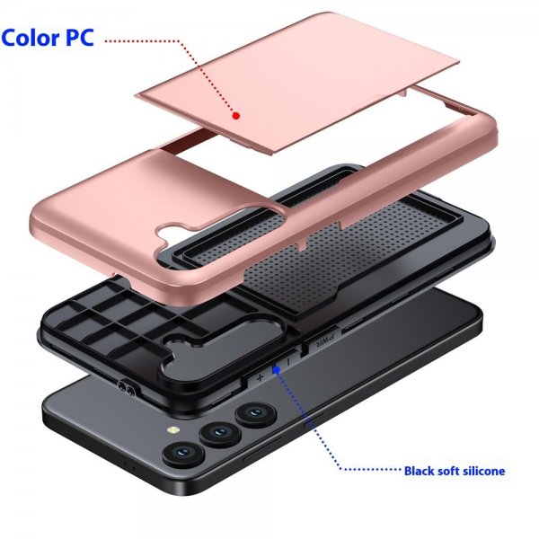 Samsung Galaxy S25 FE Cover Card Slide Mørkegrøn
