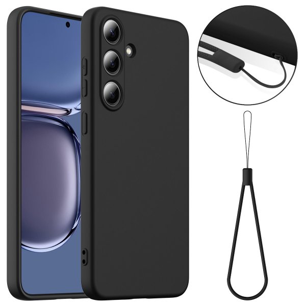 Samsung Galaxy S25 FE Cover med Rem Silikone MagSafe Sort