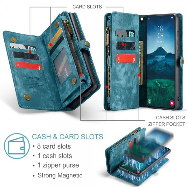 CaseMe Samsung Galaxy S25 Etui 008 Series Aftageligt Cover Blå