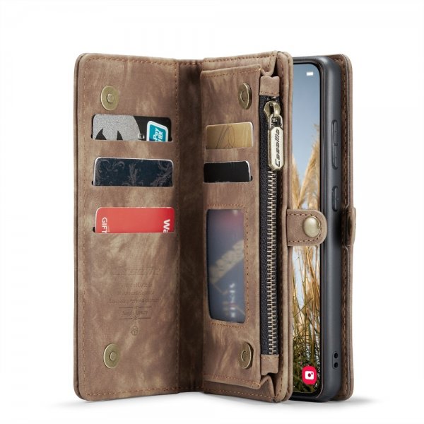 CaseMe Samsung Galaxy S25 Etui 008 Series Aftageligt Cover Brun