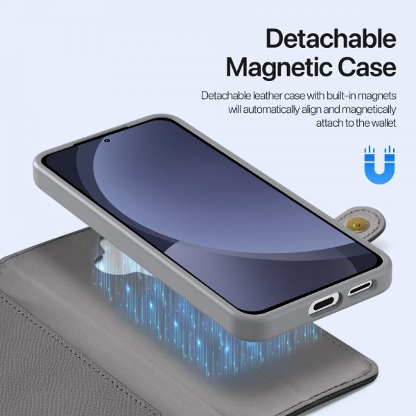 Dux Ducis Samsung Galaxy S25 Cover 2-i-1 Lawa Series MagSafe Grå