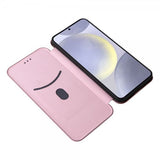 Samsung Galaxy S25 Cover Kulfibertekstur Rosaguld