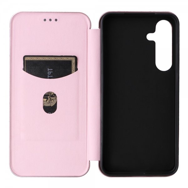 Samsung Galaxy S25 Cover Kulfibertekstur Rosaguld
