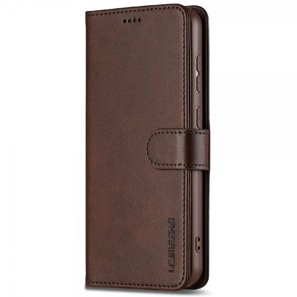 Lc.Imeeke Samsung Galaxy S25 Etui med Kortlomme Stativfunktion Mørkebrun