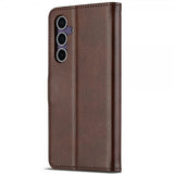 Lc.Imeeke Samsung Galaxy S25 Etui med Kortlomme Stativfunktion Mørkebrun
