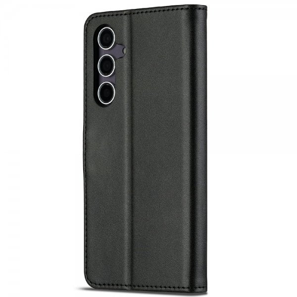 Lc.Imeeke Samsung Galaxy S25 Cover med Kortrum Kickstand Sort