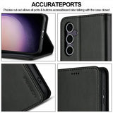 Lc.Imeeke Samsung Galaxy S25 Cover med Kortrum Kickstand Sort