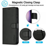 Lc.Imeeke Samsung Galaxy S25 Cover med Kortrum Kickstand Sort