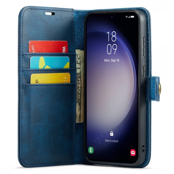 Dg.Ming Samsung Galaxy S25 Etui med Aftageligt Cover Blå